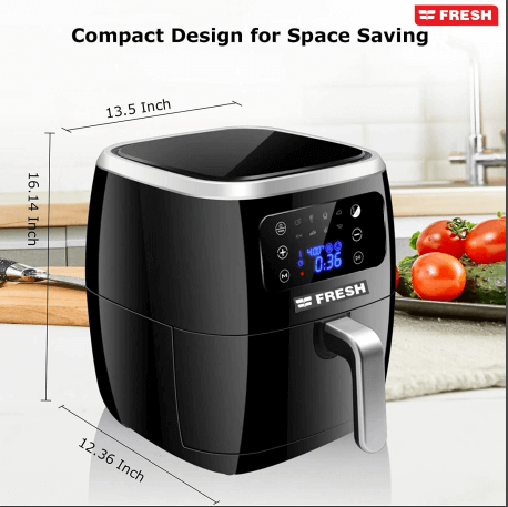 (17864) قلايه هوائيه فريش 7 لتر 1800 وات ديجتال  اسود   XLARGE