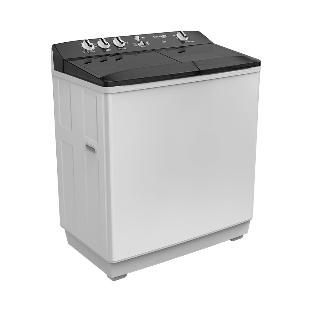 TVH-HM10TS(WK) غساله ملابس تورنيدو حوضين 10 كجم أبيض × أسود