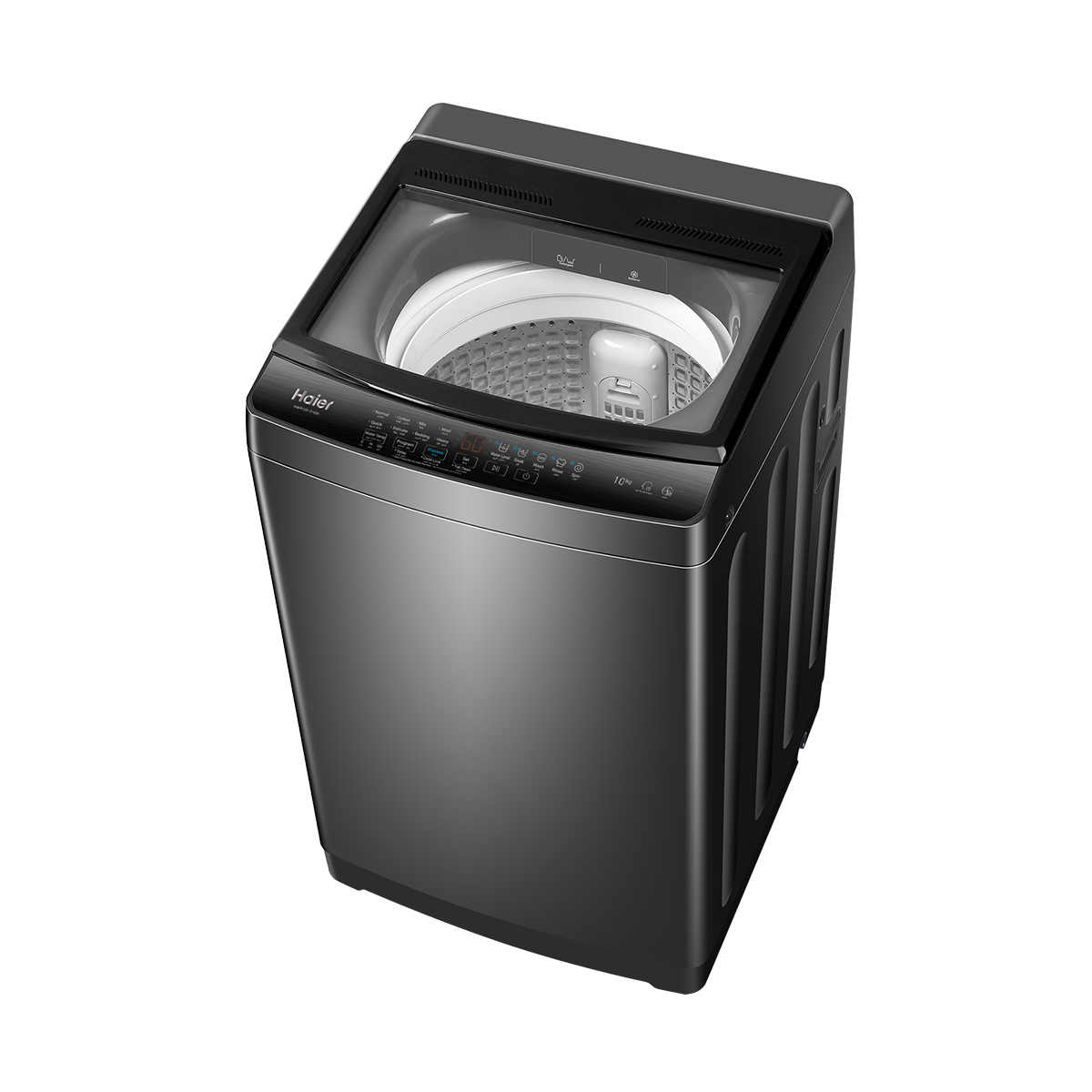 غساله ملابس هاير توب 10 ك فضي غامق HWM100-316S8