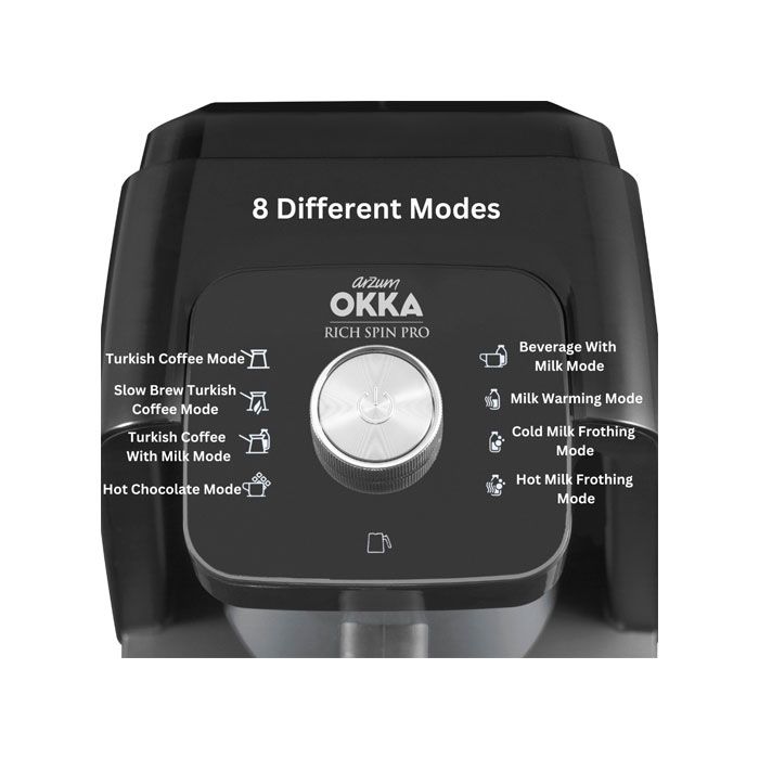 ( OK0026-K ) ماكينه قهوه تركي اوكا ريتش برو اسود - فضي OKKA RICH PRO