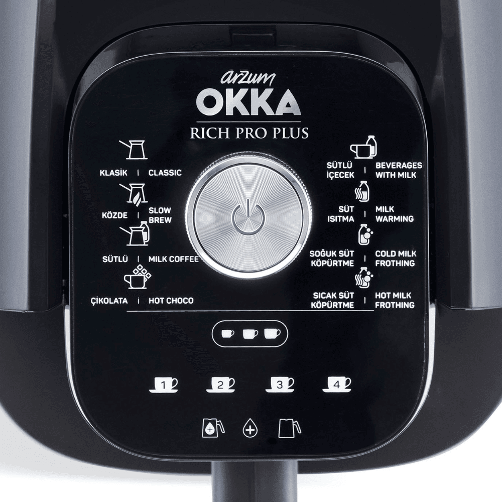 ماكينه قهوه تركي اوكا ريتش برو بلاس اسود - فضي OKKA RICH PRO PLUS OK003800-0500