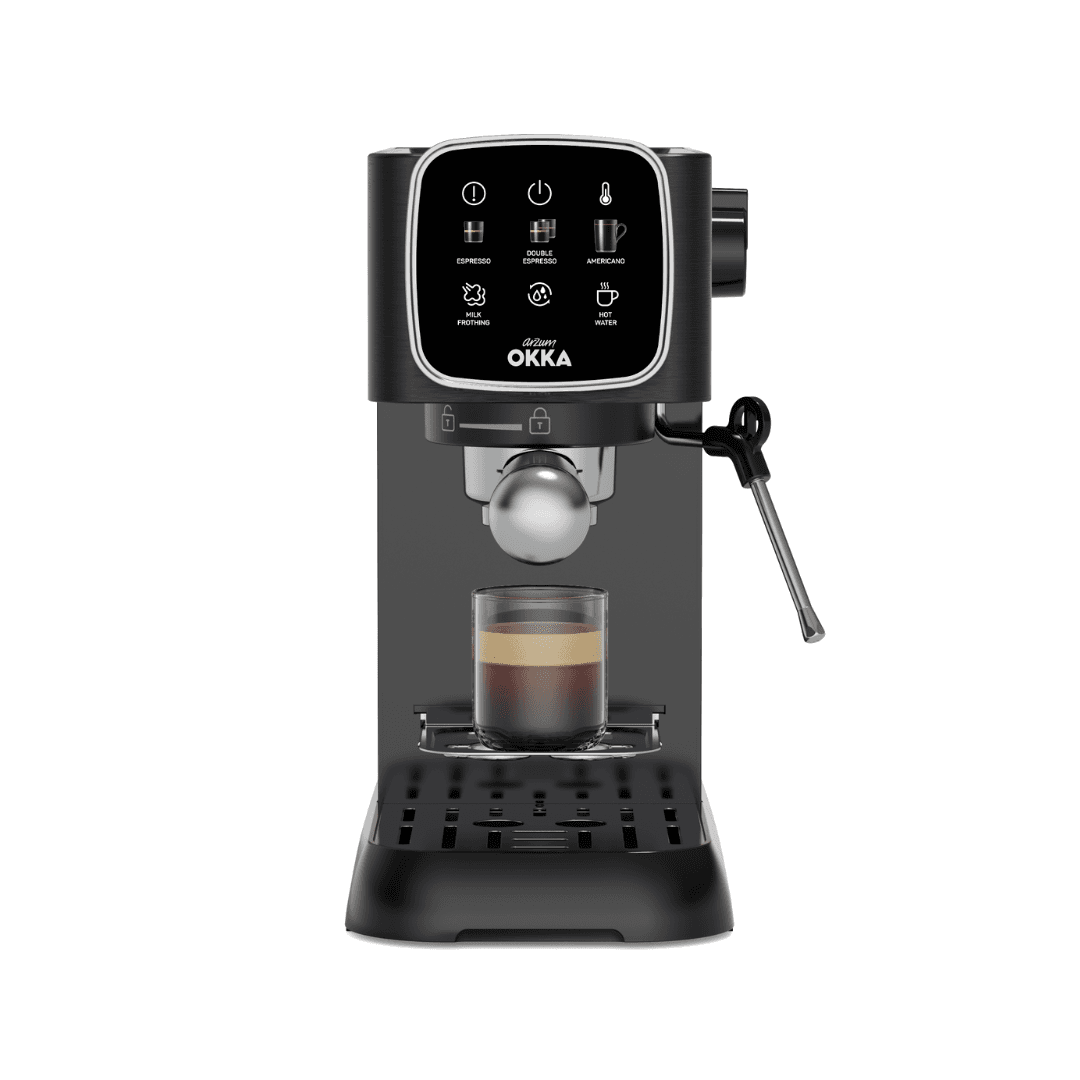 ماكينه قهوه اوكا اسبريسو سولو فضي ثلاثيه  okka-solo ok0034-0500