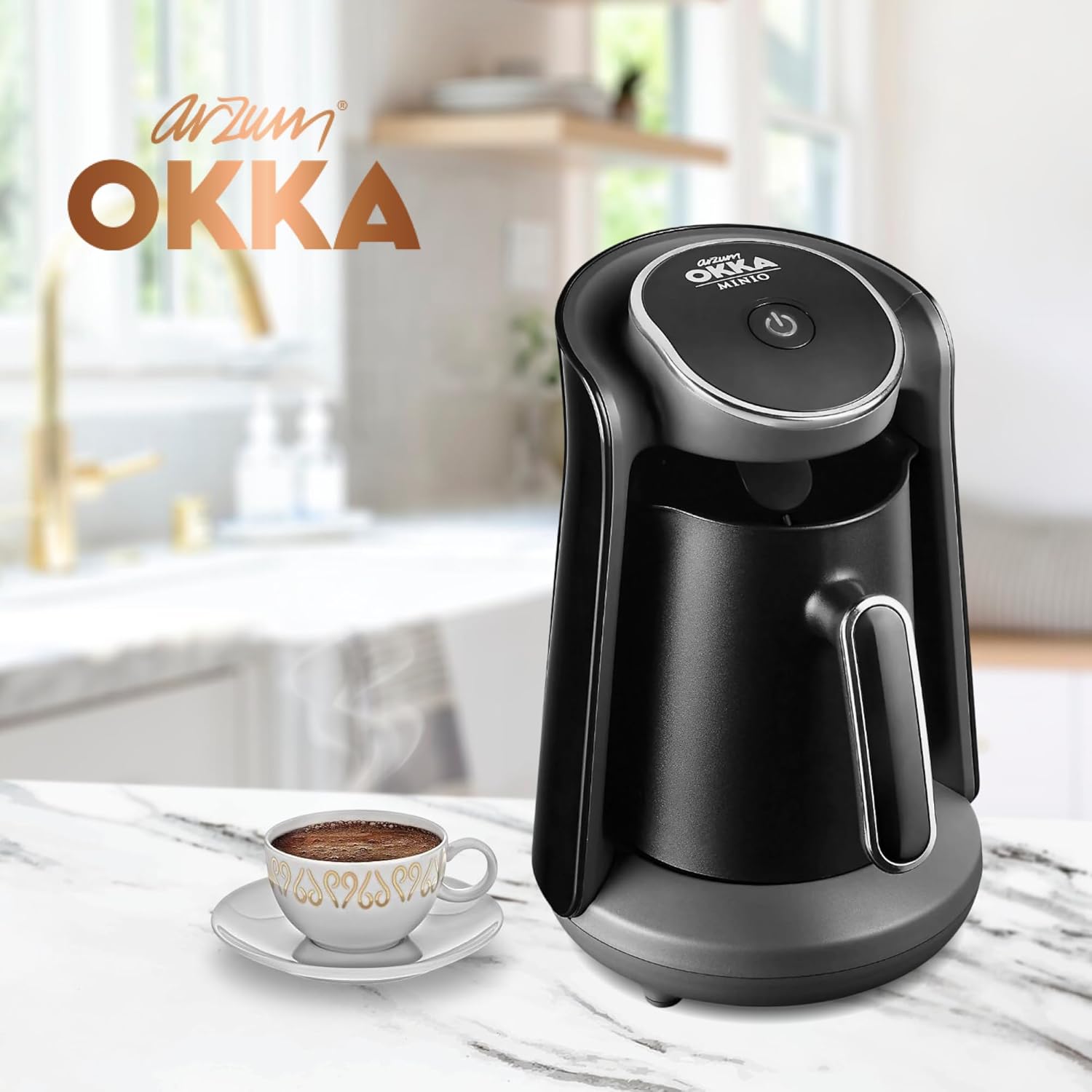 ماكينه قهوه تركي اوكا منيو فضي OKKA MINIO OKOO4-K