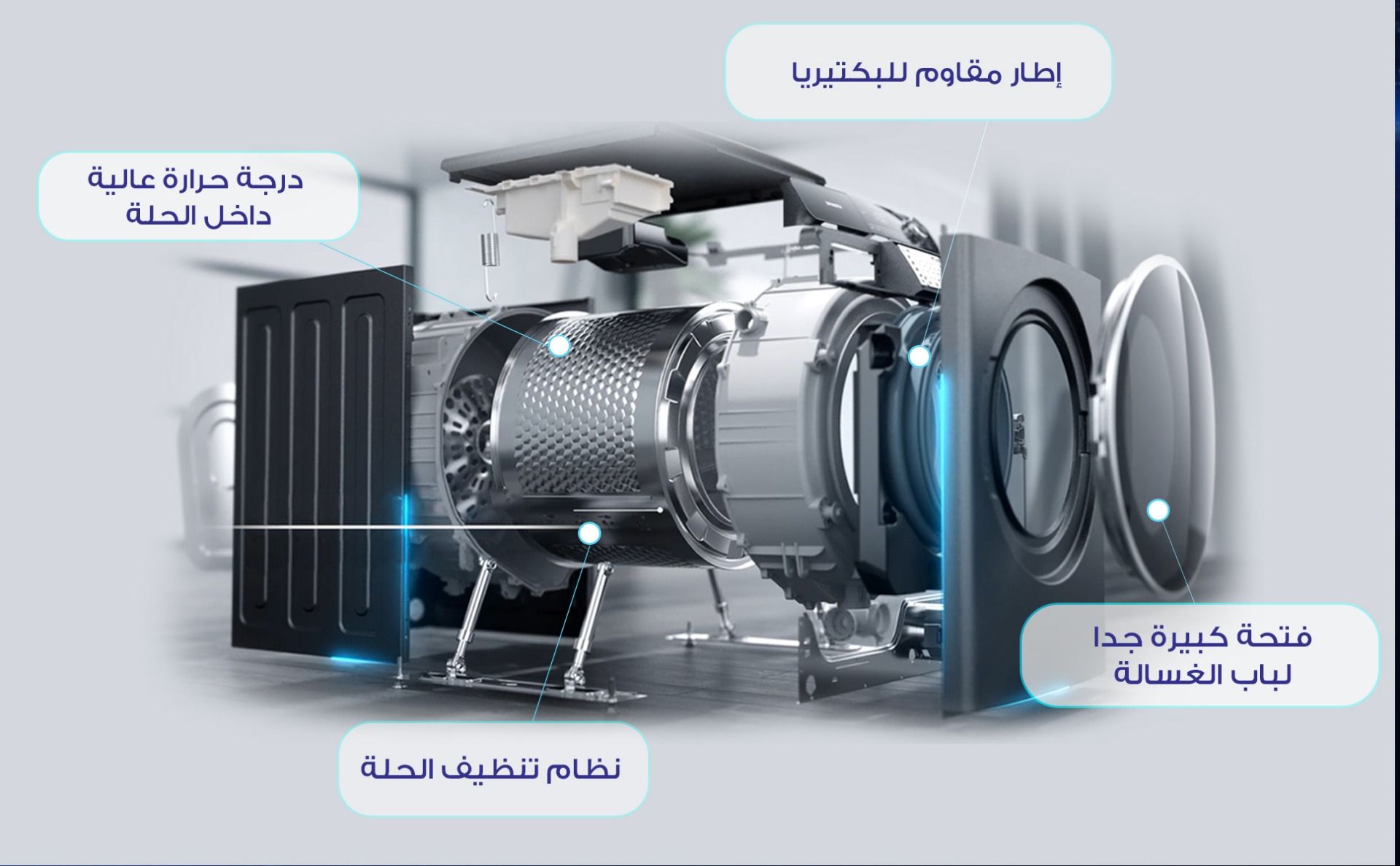 غساله ملابس فريش 7 ك انفرتر 1200 لفه  FL–DD Inverter-PC-CG (22713)