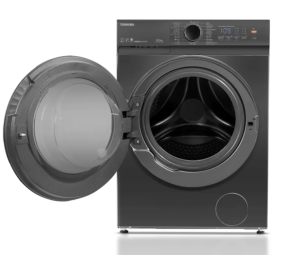 غسالة ملابس توشيبا 10.5 ك 1400 لفة سمارت انفرتر ديجيتال TW-T21BU115UWEG(MG)