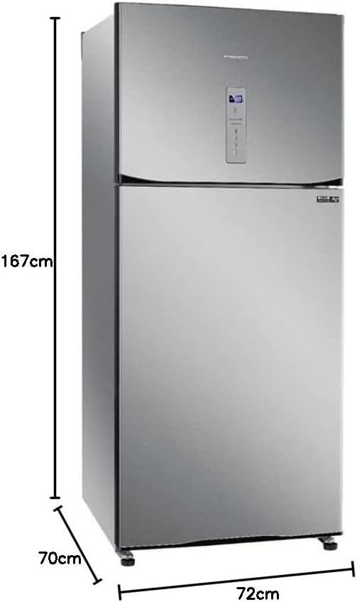 ثلاجه تورنيدو 450 لتر ديجيتال فضي RF-580AT-SL