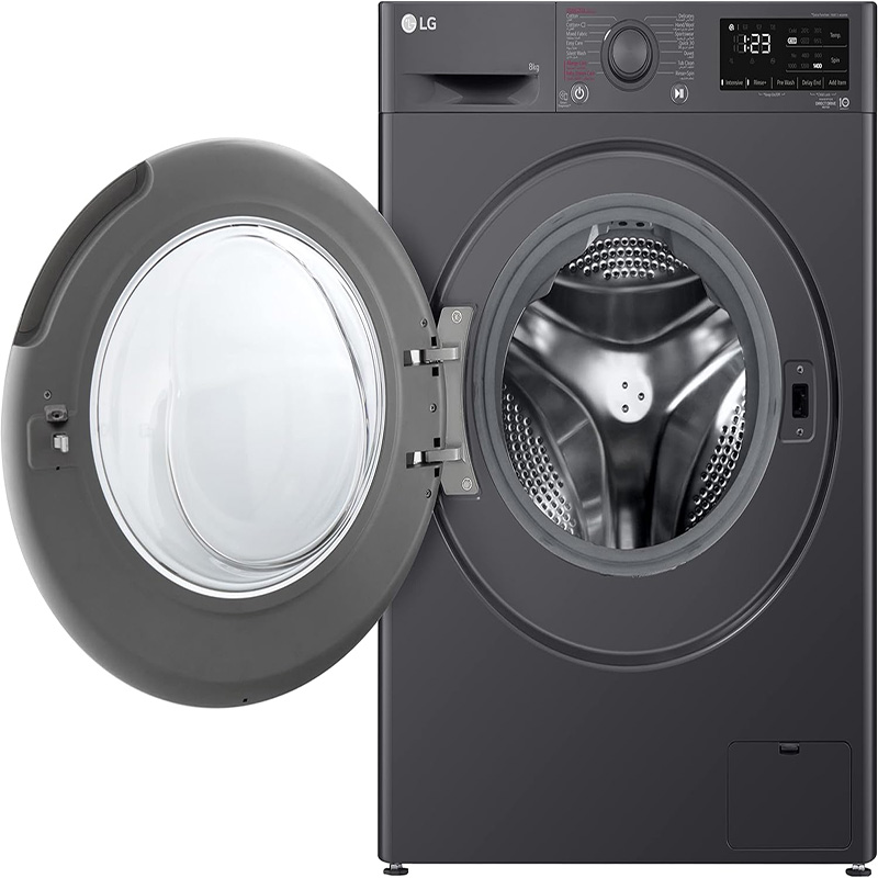 غساله ملابس LG 8 KG اسود F4R3TYG6J
