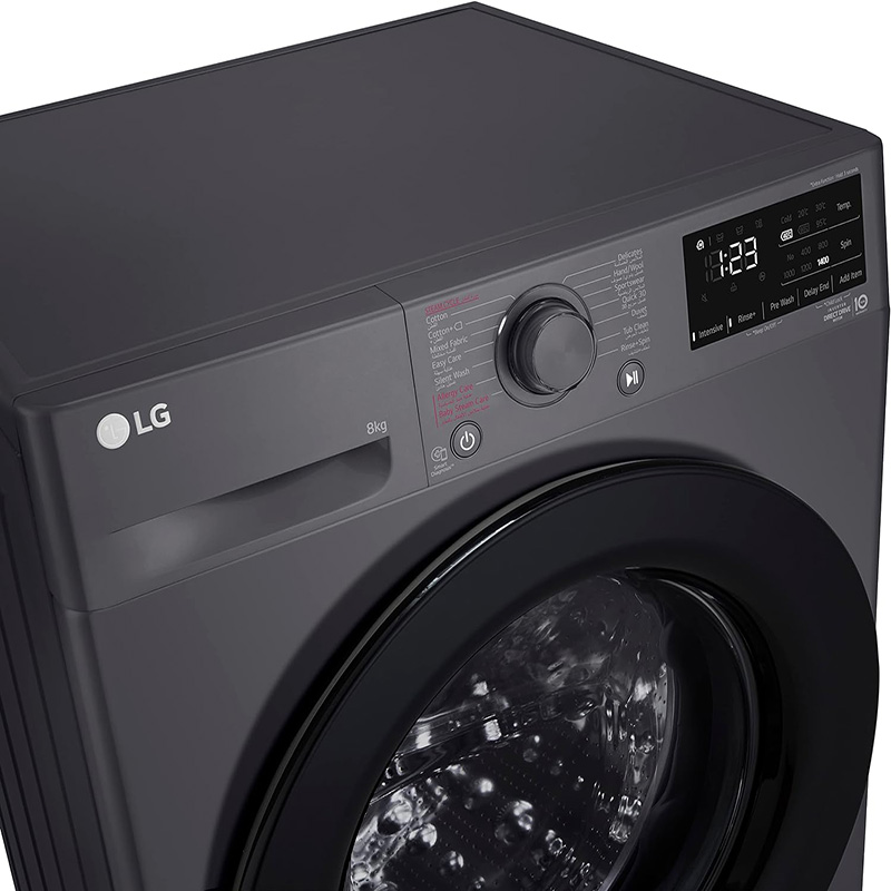 غساله ملابس LG 8 KG اسود F4R3TYG6J