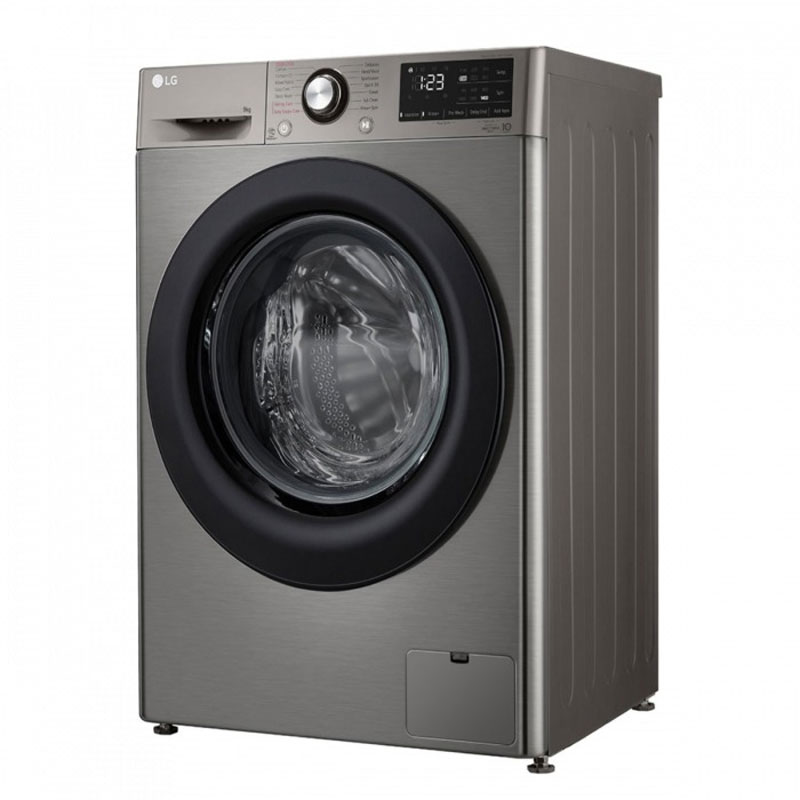 غساله ملابس LG 9 ك فضي باب اسود F4R3VYG6P