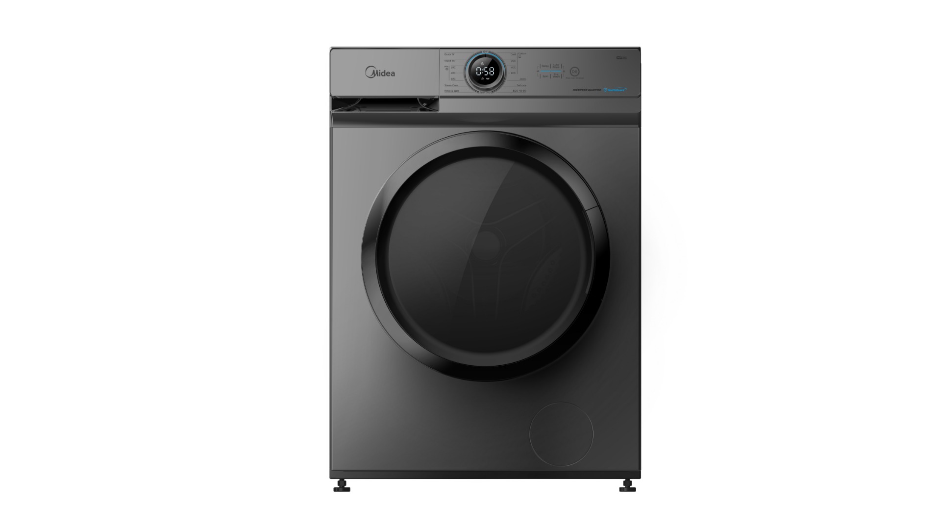 غساله ملابس ميديا 8 ك فضي  MF100W80B/TT