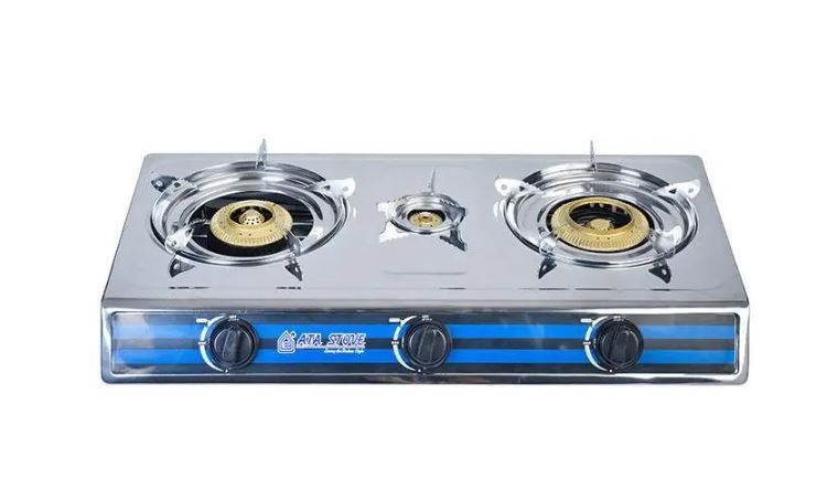 بوتاجاز مسطح عطا ستانلس 3 شعله FS-0001
